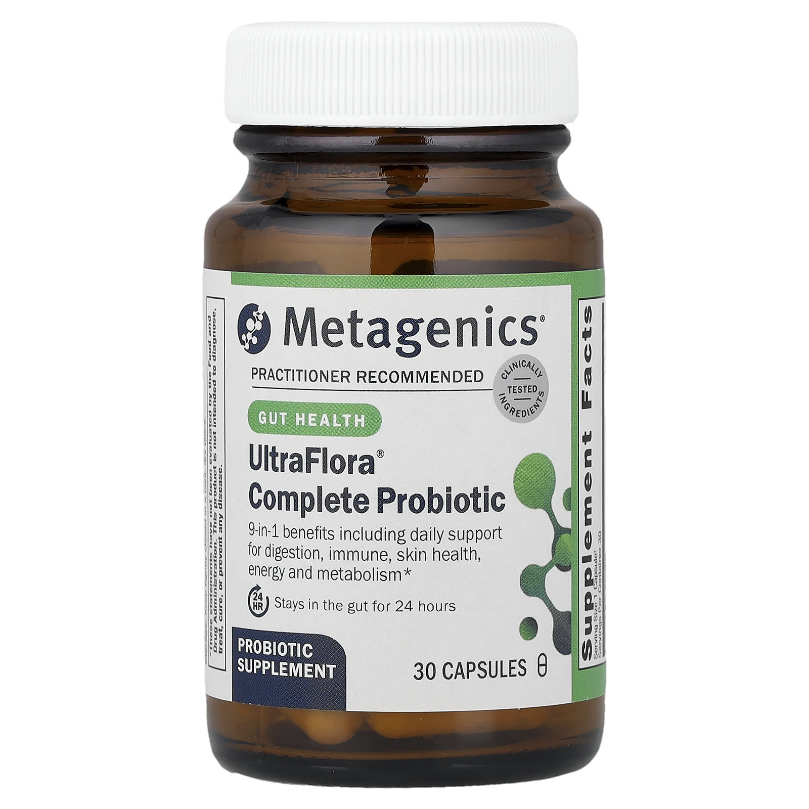 Metagenics, UltraFlora® Complete Probiotic, 30 Capsules UPC 755571961457 | HiLife Vitamins